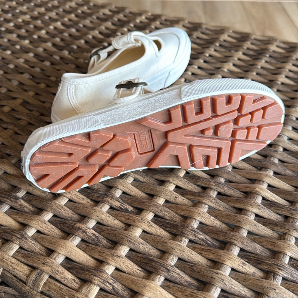 Vans White Canvas Mary Jane Sneakers - Picture 3 of 6